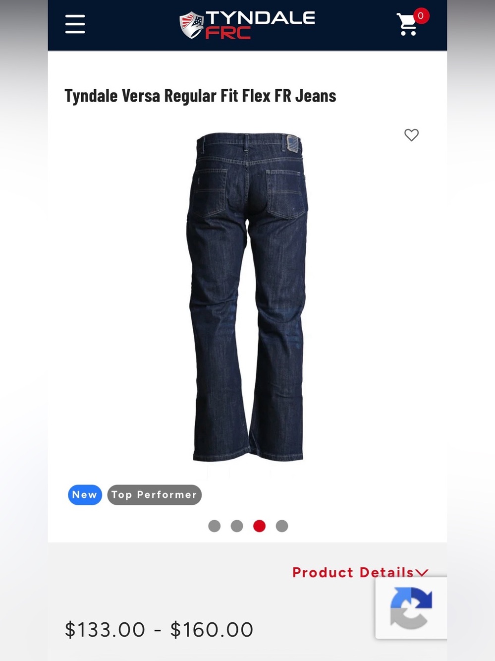 Tyndale Flame Resistant Fabic Versa Bootcut FR Jeans NFPA 2112 Compliant madeUSA